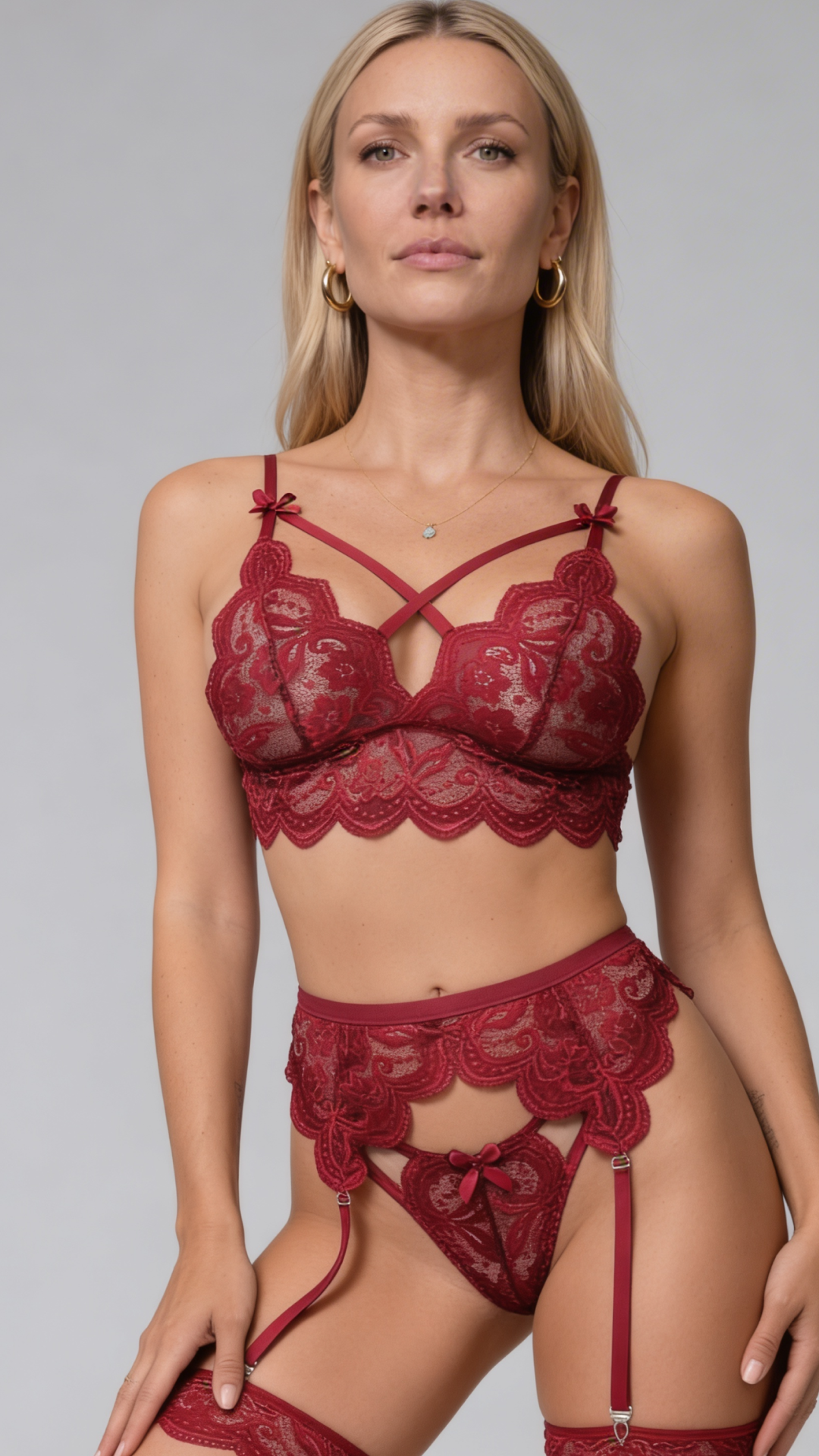 Mariana ensemble 2 pièces en dentelle brodée