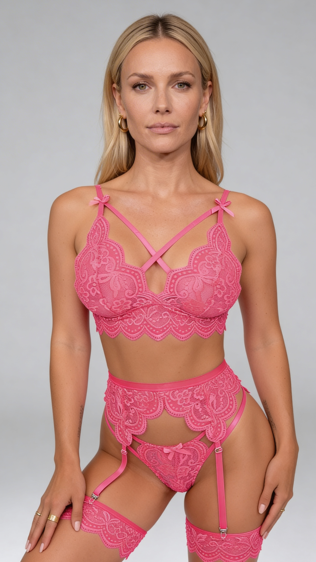 Mariana ensemble 2 pièces en dentelle brodée